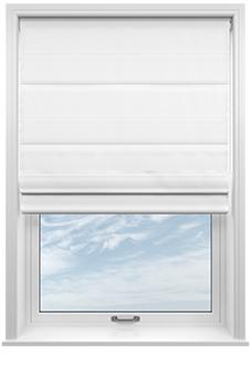 Ascot, Snow White - Motorised Roman Blind